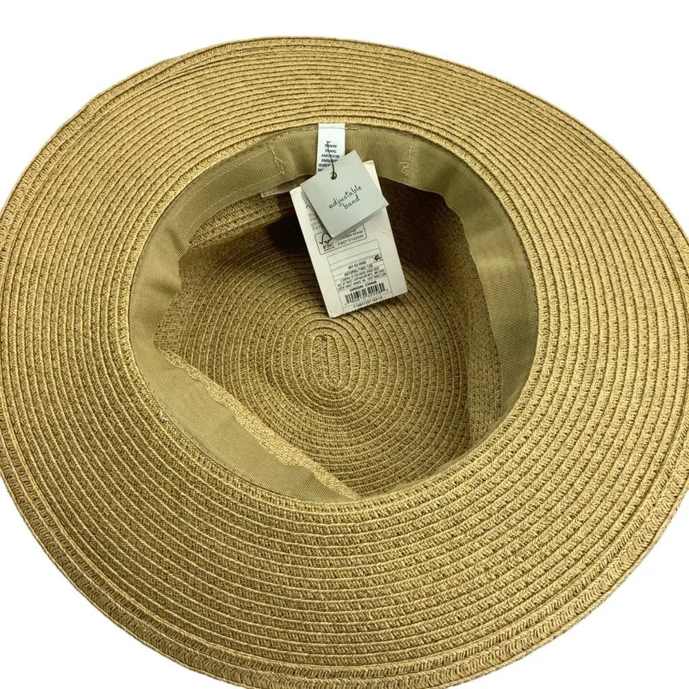a new day Panama Hat Packable UPF 50+ Adjustable Band Paper Blend NEW Wide‎ Brim